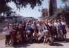 Il gruppo parrocchiale in visita alla abbazia di Sant'Antimo.